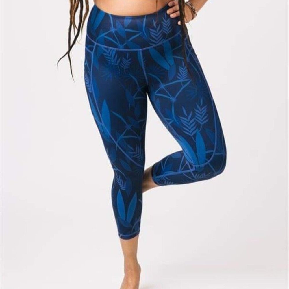 ZYIA Azul Paradise Pocket Light n Tight Hi-Rise crop leggings size 8-10
